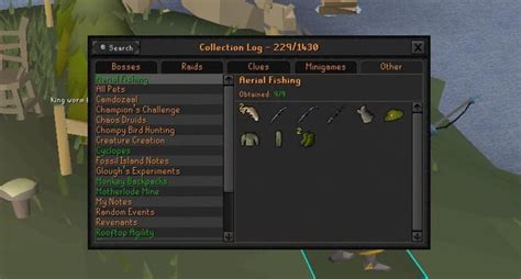 I Greenlogged Aerial Fishing : r/2007scape .